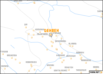 map of Deh Beh