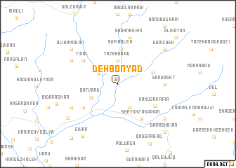 map of Deh Bonyād