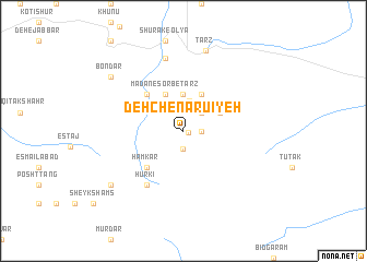 map of Deh Chenārū\