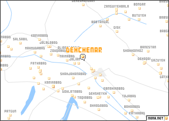 map of Deh Chenār