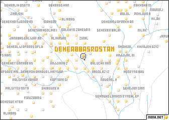 map of Deh-e ‘Abbās Rostam