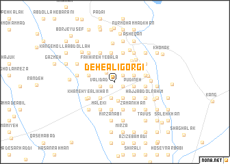 map of Deh-e ‘Alī Gorgī