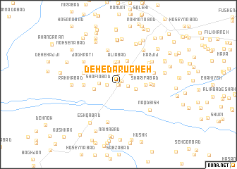 map of Deh-e Dārūgheh