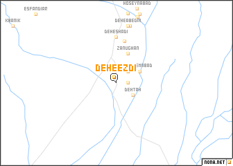 map of Deh-e Ezdī