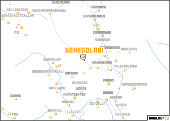 map of Deh-e Golābī
