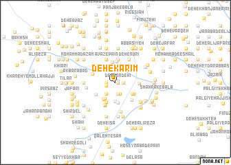 map of Deh-e Karīm