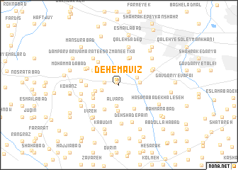 map of Deh-e Mavīz