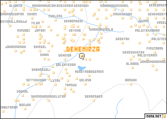 map of Deh-e Mīrzā