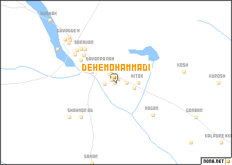 map of Deh-e Moḩammadī