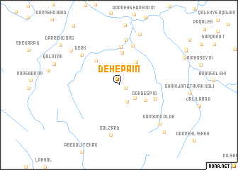 map of Deh-e Pā\