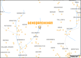 map of Deh-e Qareh Khān