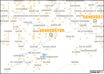 map of Deh-e Rostam