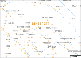 map of Deh-e Sādāt