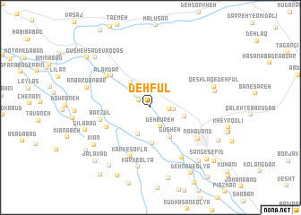 map of Deh Fūl