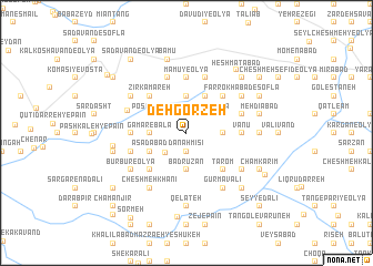 map of Deh Gorzeh