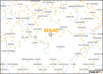 map of Deh Jūn