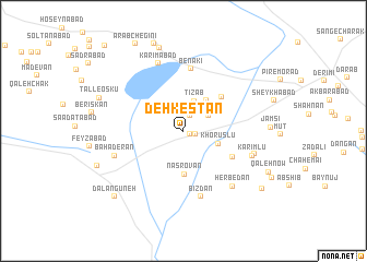 map of Dehkestān