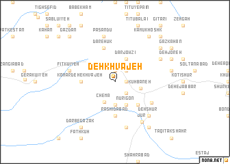 map of Deh Khvājeh