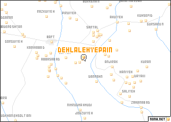 map of Deh Lāleh-ye Pā\
