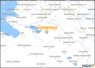 map of Deh Manşūr