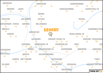 map of Dehmān