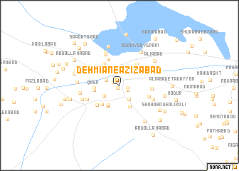 map of Deh Mīān-e ‘Azīzābād