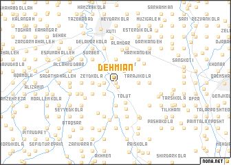 map of Deh Mīān