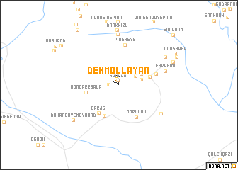 map of Deh Mollāyān