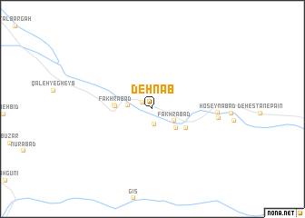 map of Deh Nāb