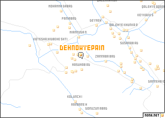 map of Deh Now-ye Pā\