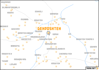 map of Deh Poshteh