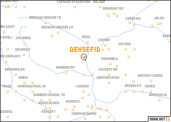 map of Deh Sefīd