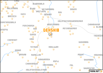 map of Deh Shīb