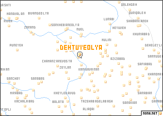 map of Dehtū-ye ‘Olyā