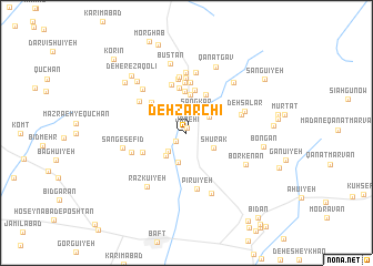 map of Deh Zārchī
