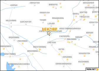 map of Deh Zīār
