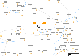 map of Deh Zīrīn
