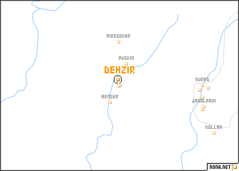 map of Deh Zīr