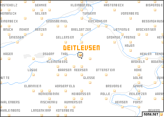 map of Deitlevsen