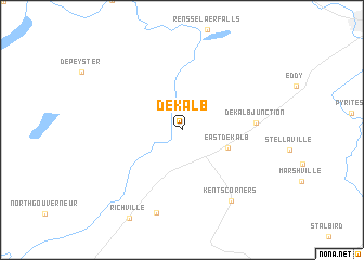 map of De Kalb