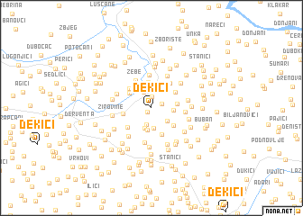 map of Dekići