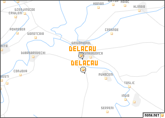 map of Delacău