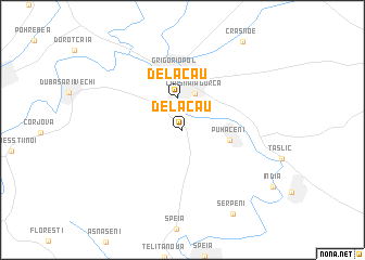 map of Delacău