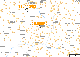 map of Delanovići