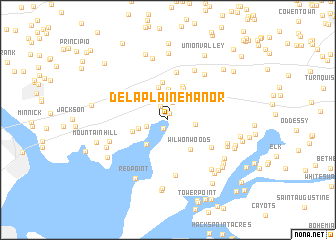 map of De La Plaine Manor
