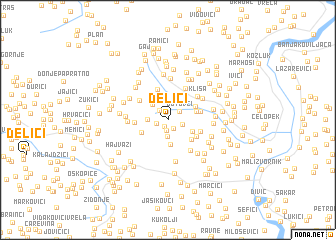 map of Delići