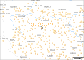 map of Delić Poljana