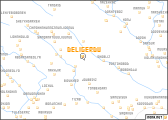 map of Delīgerdū