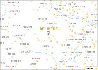 map of Delimeđe