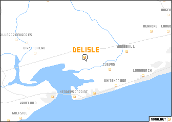 map of De Lisle